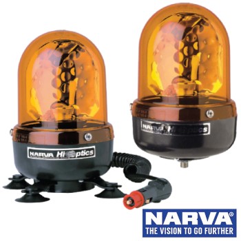 NARVA Halogen Hi Optics ‘Baby’ Rotating Beacons - Amber